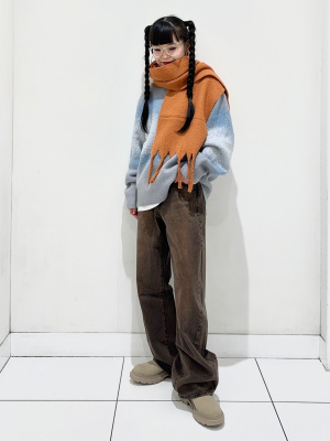 MSGM マフラー made in Italy 新品 CALIFORNIA OUTFITTERS マフラー ストール Z-2-SP 10C9 マルチ