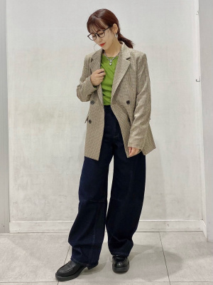 OVERCOAT チェック柄 ダブルブレストジャケット メンズ春夏ダブルジャケット グレー グレンチェック 40代 50代