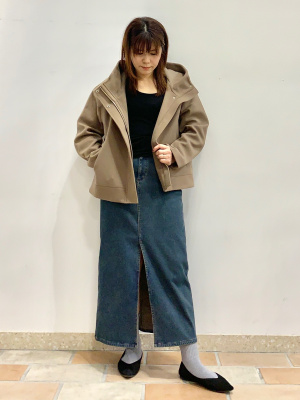 GU公式 | コージーメルトンショートフーディコート(24年商品)