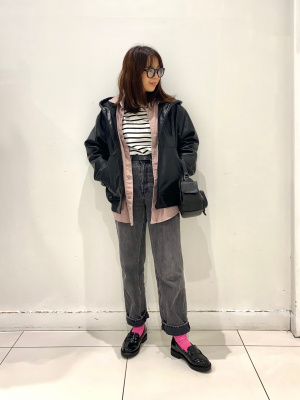 ウェア kyu GU公式 | レザータッチアウトポケットバッグ