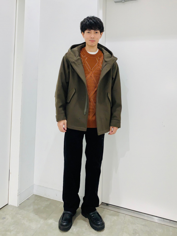 みー＊確認用 透かし編みニットクルーネックセーターNT+E（メンズ）の着用