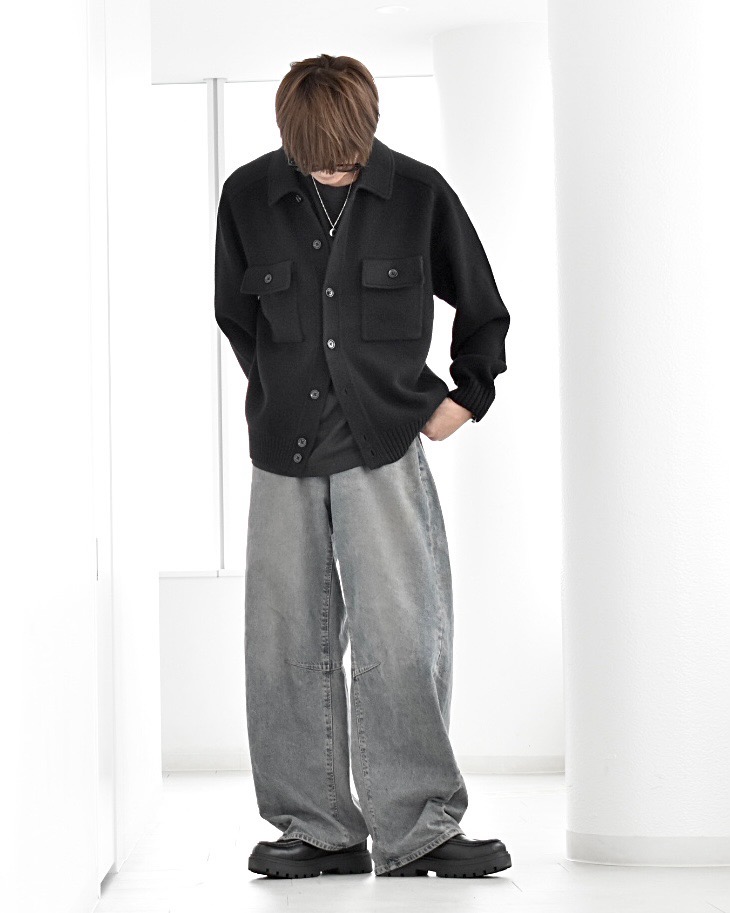 JEANS チャンキーコーデュロイシャケット ホワイト 着用回数1回 バレルレッグジーンズ(丈標準71.0～75.0cm)(セットアップ可能