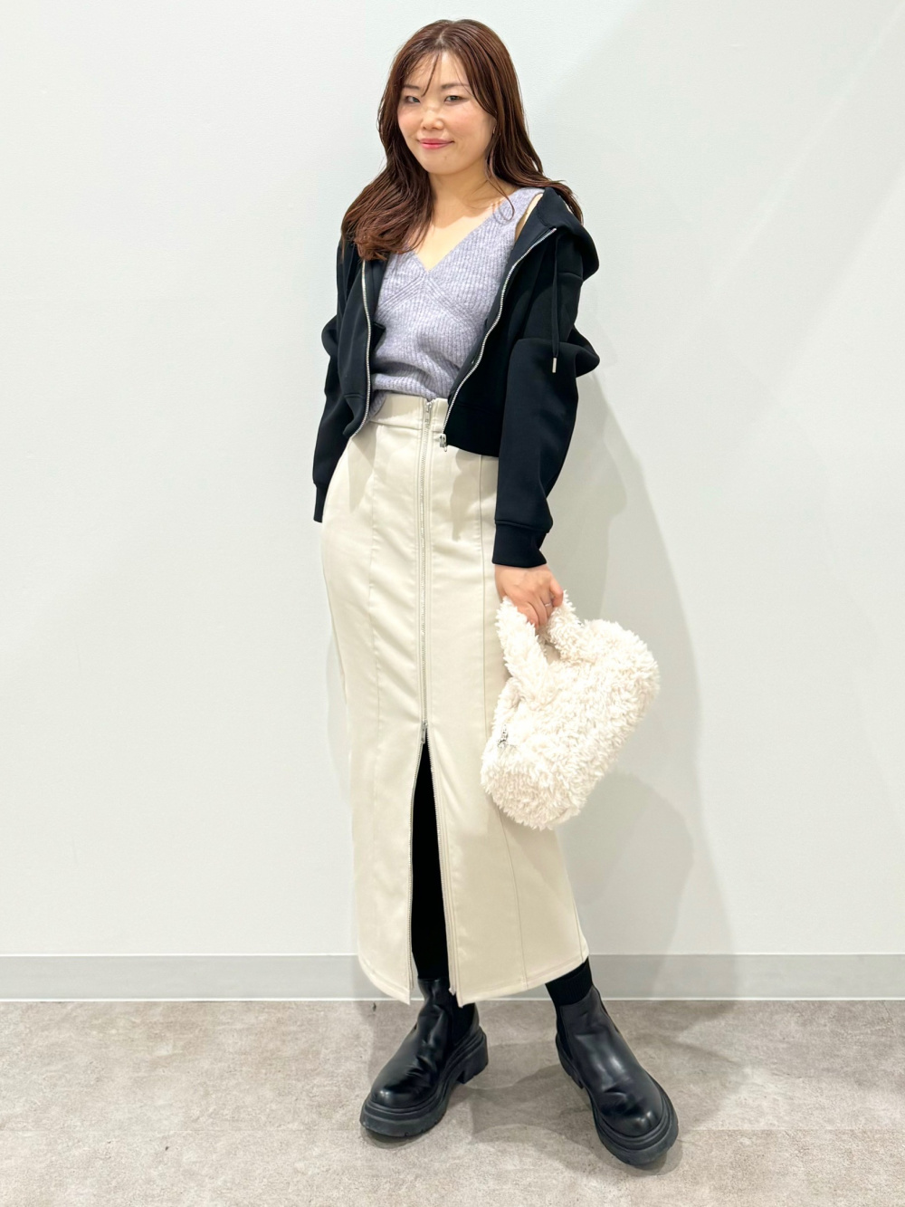 2ピースカーディガンセットワンピース、2ピースパフィータッチセーター