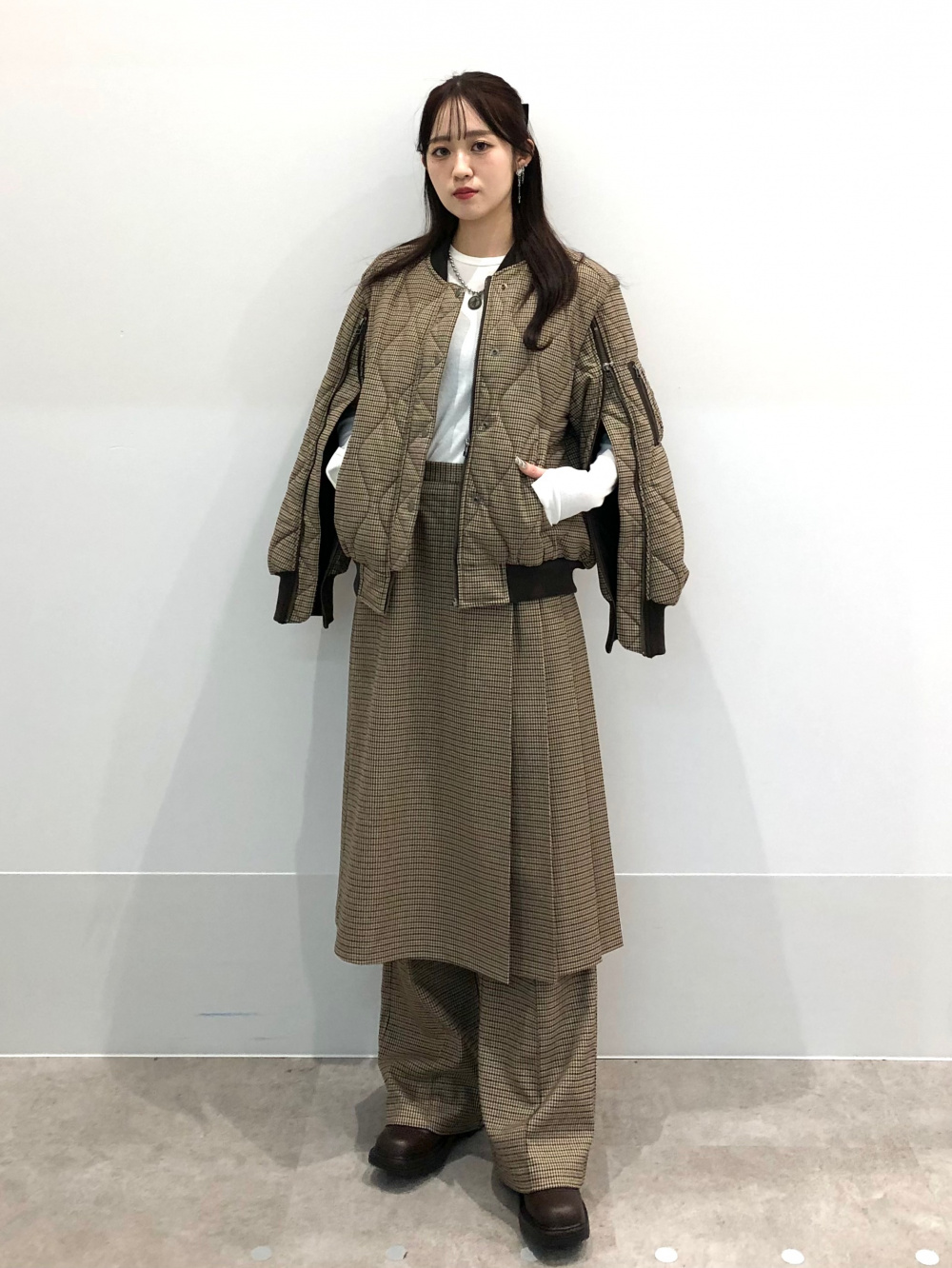 2ピースワンピース by rokh +X、ビスチェコンビネーションシャツ