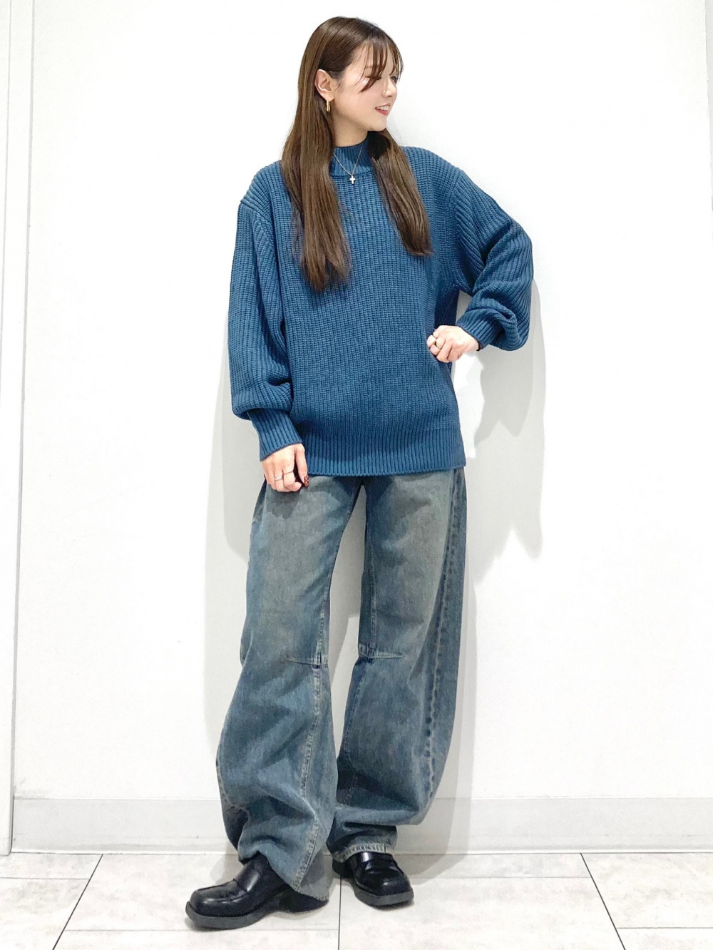 バレルレッグジーンズA+EC(丈長め81.0cm)(セットアップ可能)」の