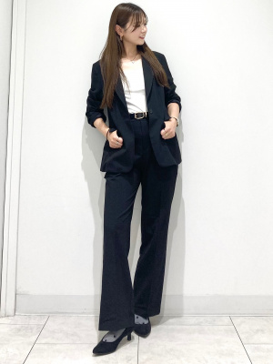 ジーユー GU ブルゾンジャケット ワイドスラックス 上下セットアップ