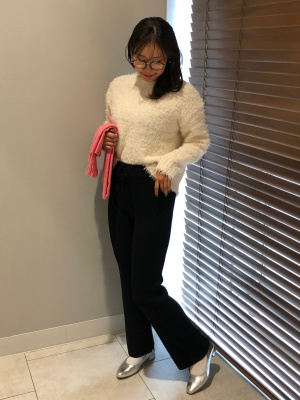 ◆FASHION NOVA◆ケーブルニット パンツ セットアップ★グレー セール】【ニットセットアップ】ハイネックケーブルニット