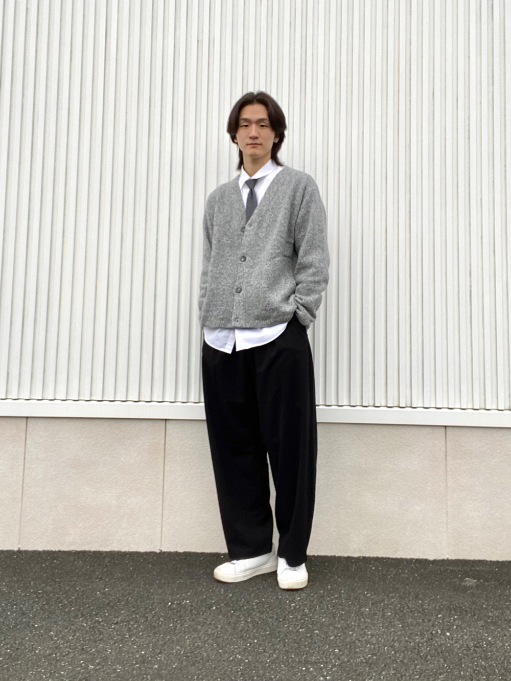 イージーケアブロードシャツ、ベロアサイドラインプルオンパンツ