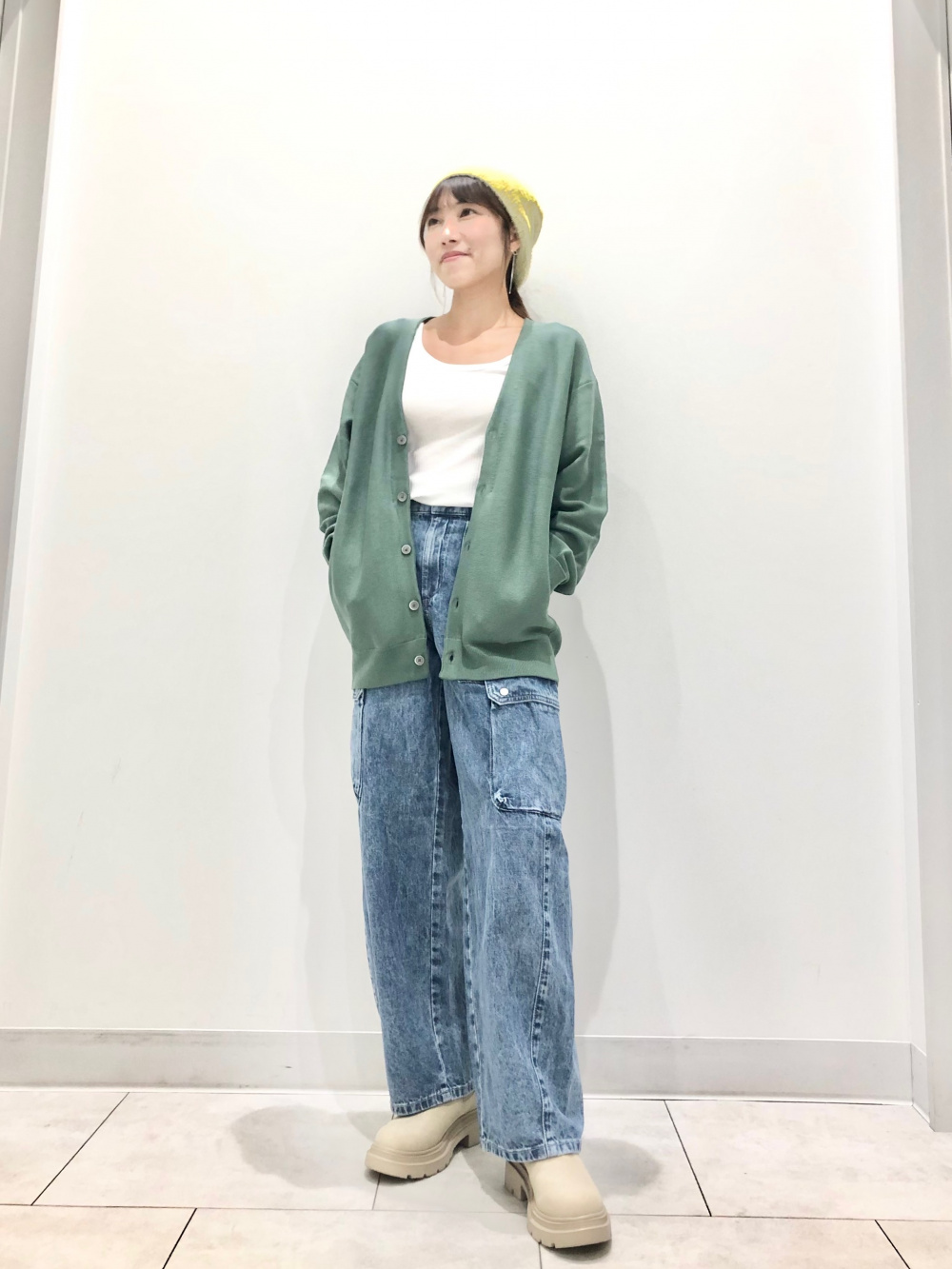  デニムハーフジップ ウォッシュドブルー セットアップ ウォッシュドスウェットプルオンパンツ、ウォッシュドスウェットハーフ