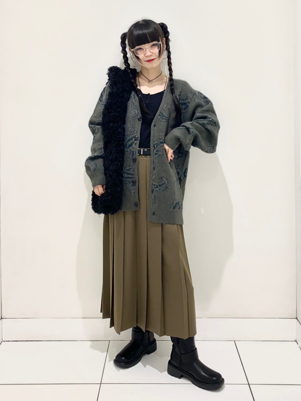 ピーナッツグリフアート 心シリーズ コットンブレンドリブクロップドヘンリーT(長袖)(ドライ