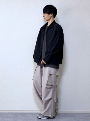 GU公式 | ドライポンチクルーネックT(5分袖)(ボーダー)