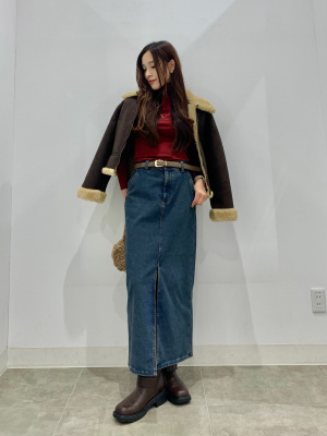 GU公式 | ムートンタッチフライトジャケット