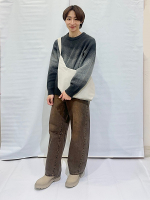 専用です GU公式 | ブラッシーニットクルーネックセーター(グラデーション)