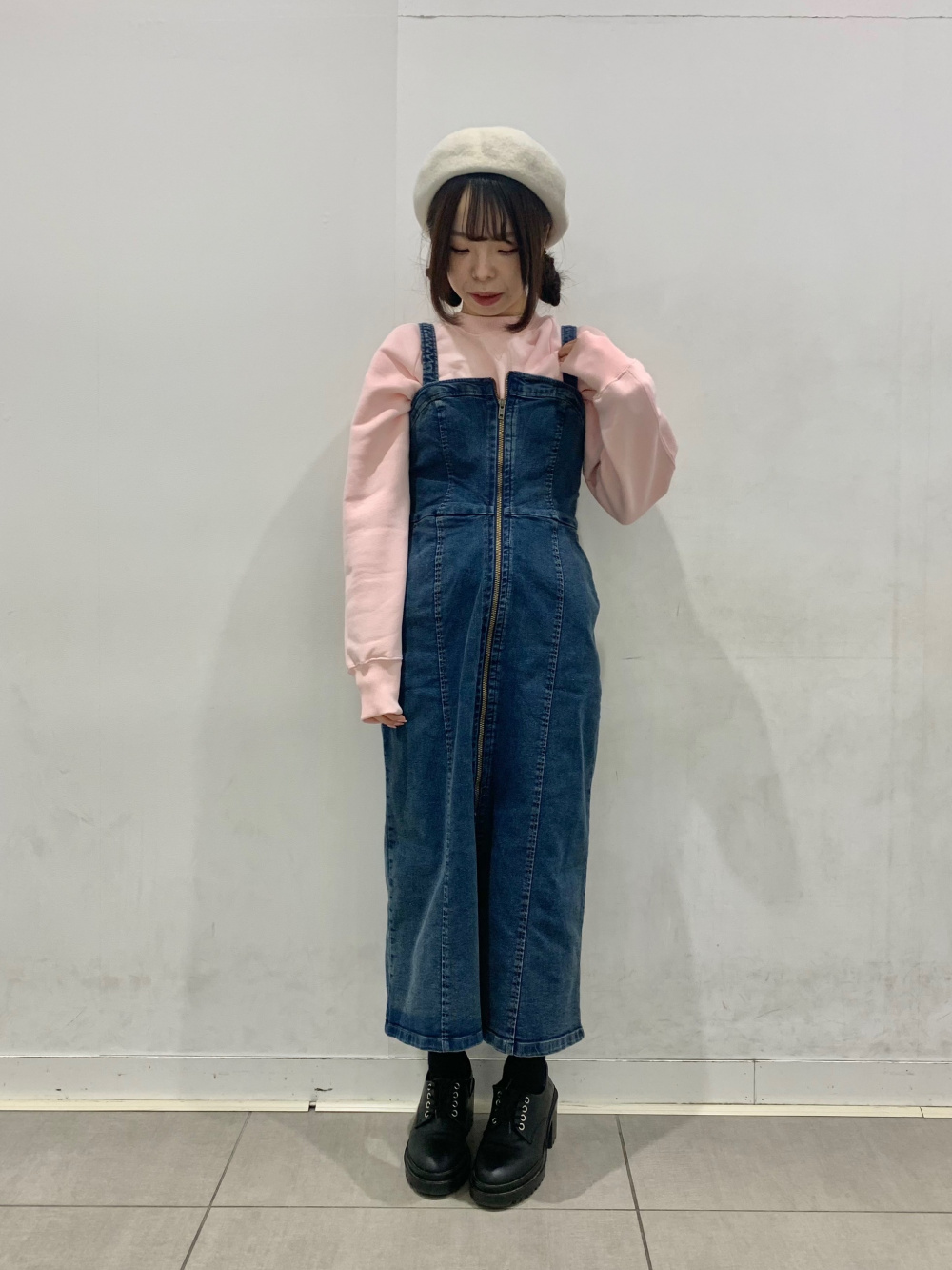 Denim Front Zip Dress」| GU的穿搭理念