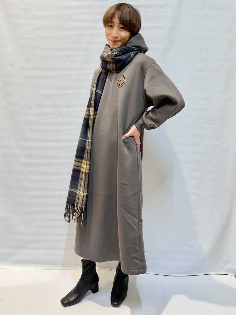 スウェットワンピース Harry Potter、スタイルヒートチェックストール