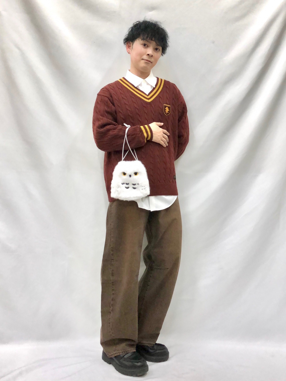 イージーケアブロードシャツ、ベロアサイドラインプルオンパンツ