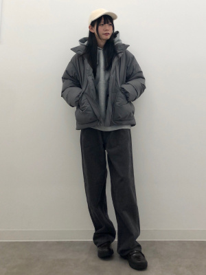 boohoo 伸縮性ウエストコーデュロイバギーパンツ★関税/送料込 太畝ポリエステルコーデュロイスラックスパンツ＜セットアップ