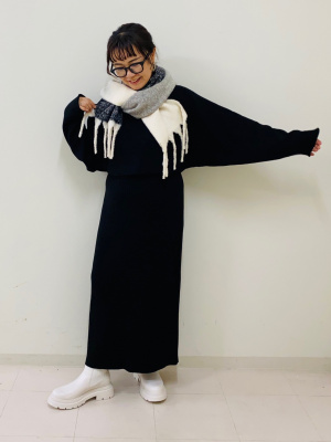 ワンピース guu GU(ジーユー)の「バンドカラーギャザーワンピース(7分袖)」 - PARTE