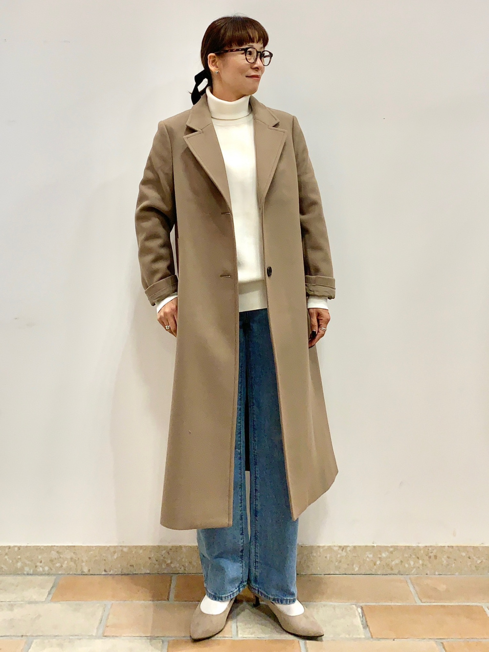コージーメルトンテーラードコート(丈標準108.0～115.0cm