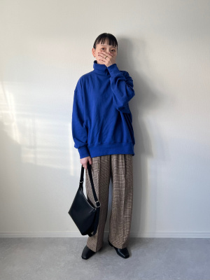 GU公式 | タックワイドパンツ(チェック)(丈標準70.0～74.0cm)