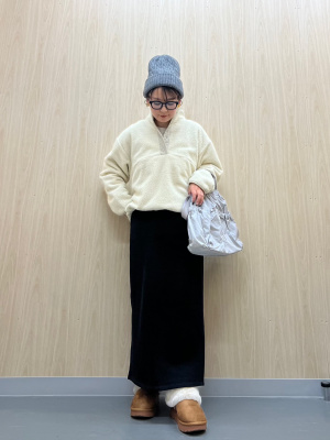 ぽにぽに GU公式 | ボアフリースプルオーバー+E