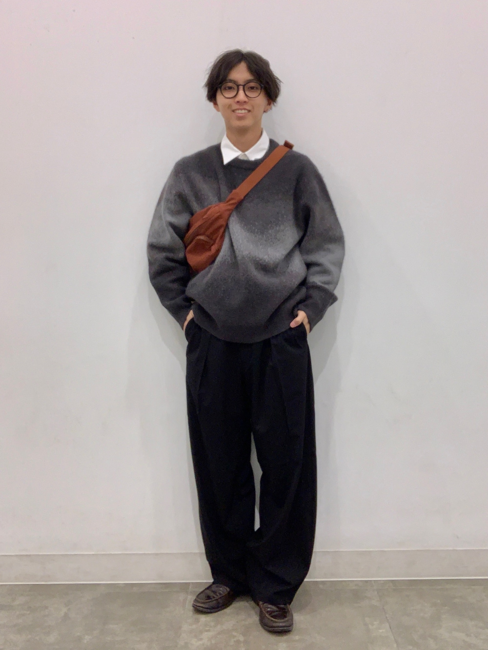 イージーケアブロードシャツ、ベロアサイドラインプルオンパンツ