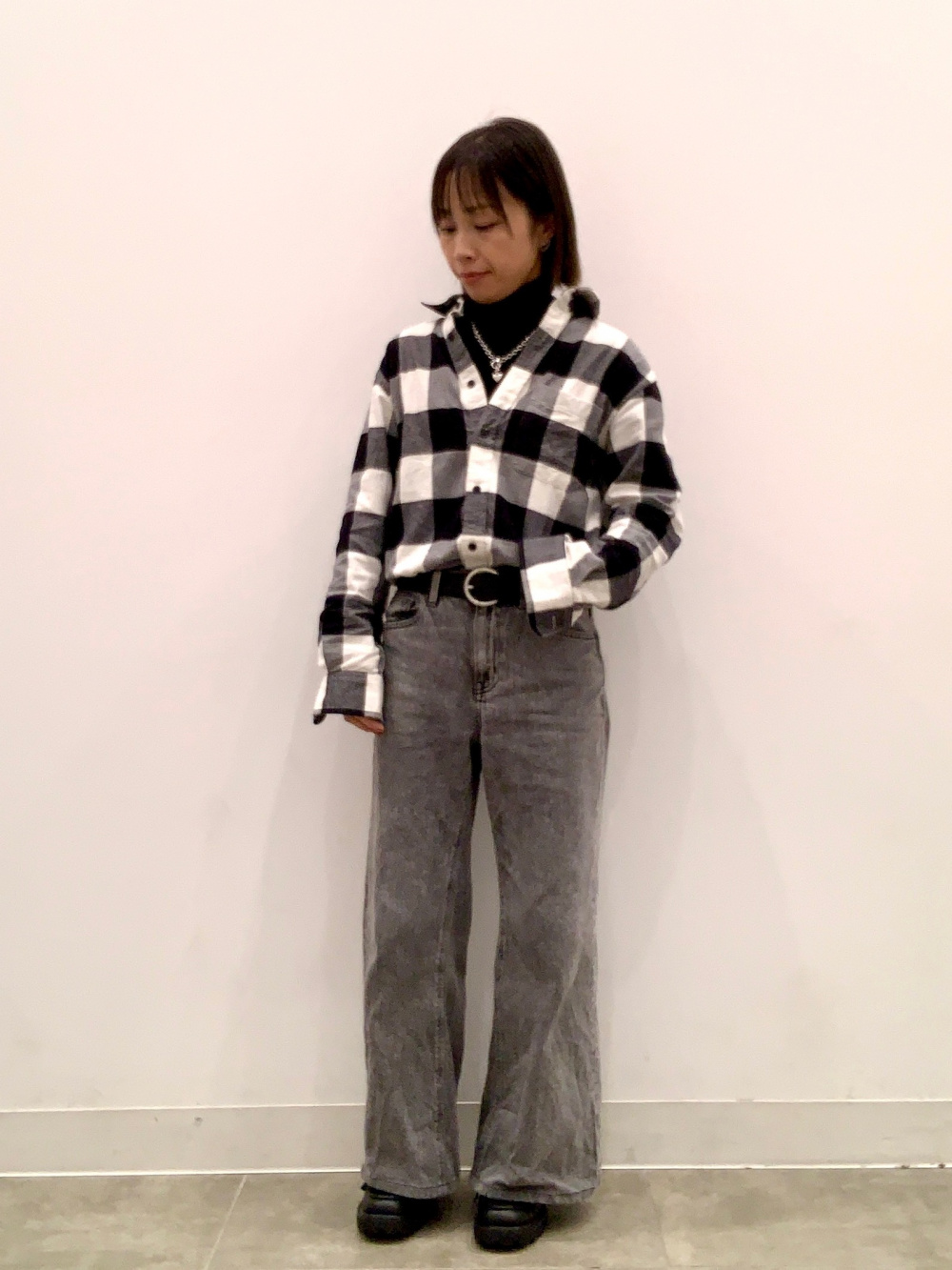 ブラフィールクロップドオフショルダーT(半袖)、オープンカラーシャツ