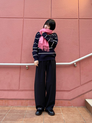 HOT PINK[ストール]チャーミングリップ　ブラック GU公式 | スタイルヒートストール