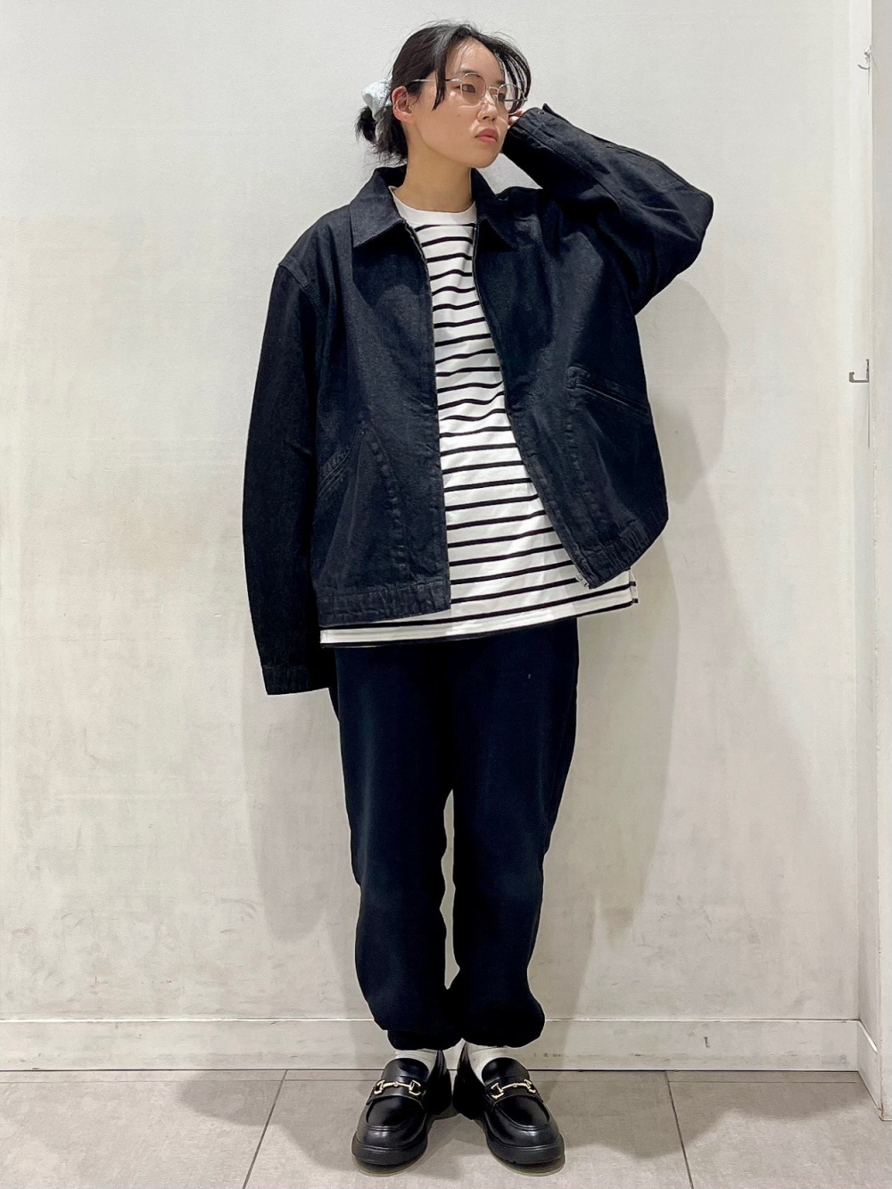 Heavy Weight Sweat Wide Relaxed Pants、Denim Zip Up Jacket」| GU的