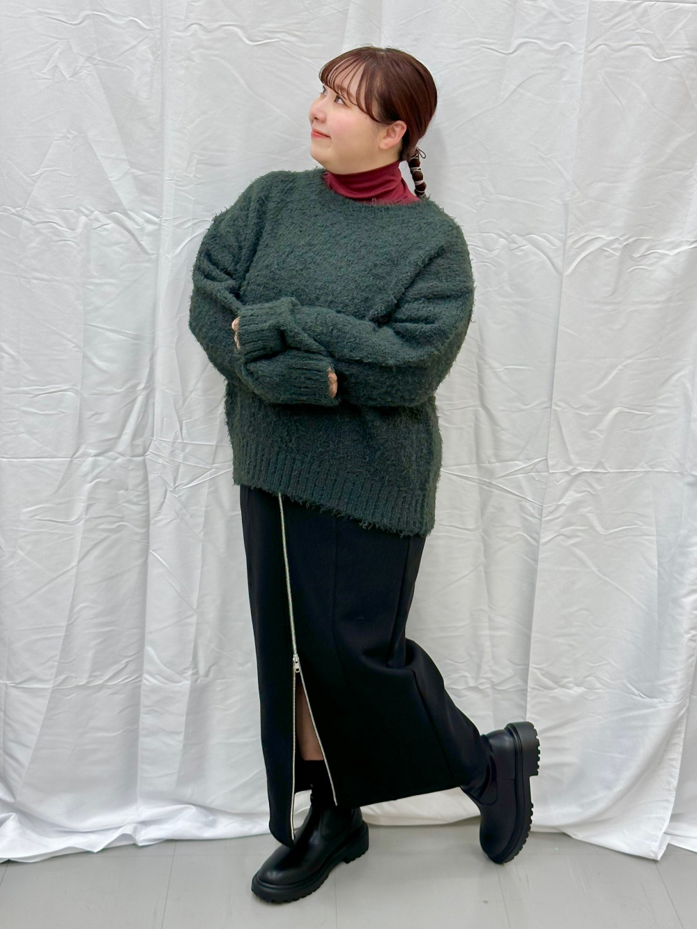 【タグ付き】DIESEL リブニット　ワンピース　長袖　ジャクロンパッチプリント DIESEL D-BORDY-LONG リブニットワンピース A06209 ワンピース