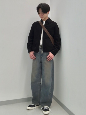 GU公式 | コーデュロイジップアップシャツ(セットアップ可能)