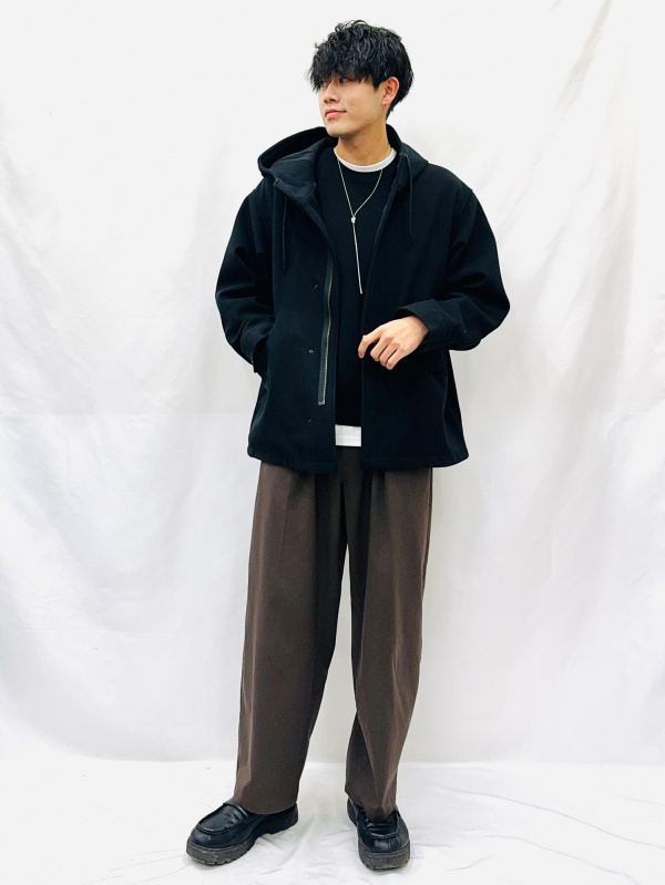GOODENOUGH ストライプ カバーオール人気なＬサイズ mizuiro ind ストライプカバーオール | mizuiro ind (Women