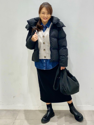 GU公式 | スポンジニットVネックカーディガン