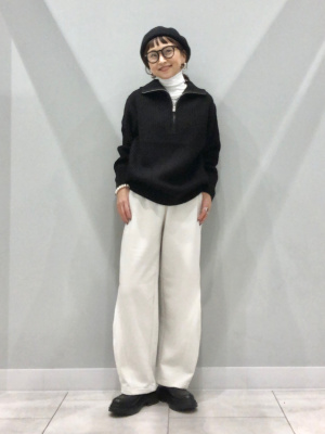 GU公式 | ローゲージハーフジップセーター