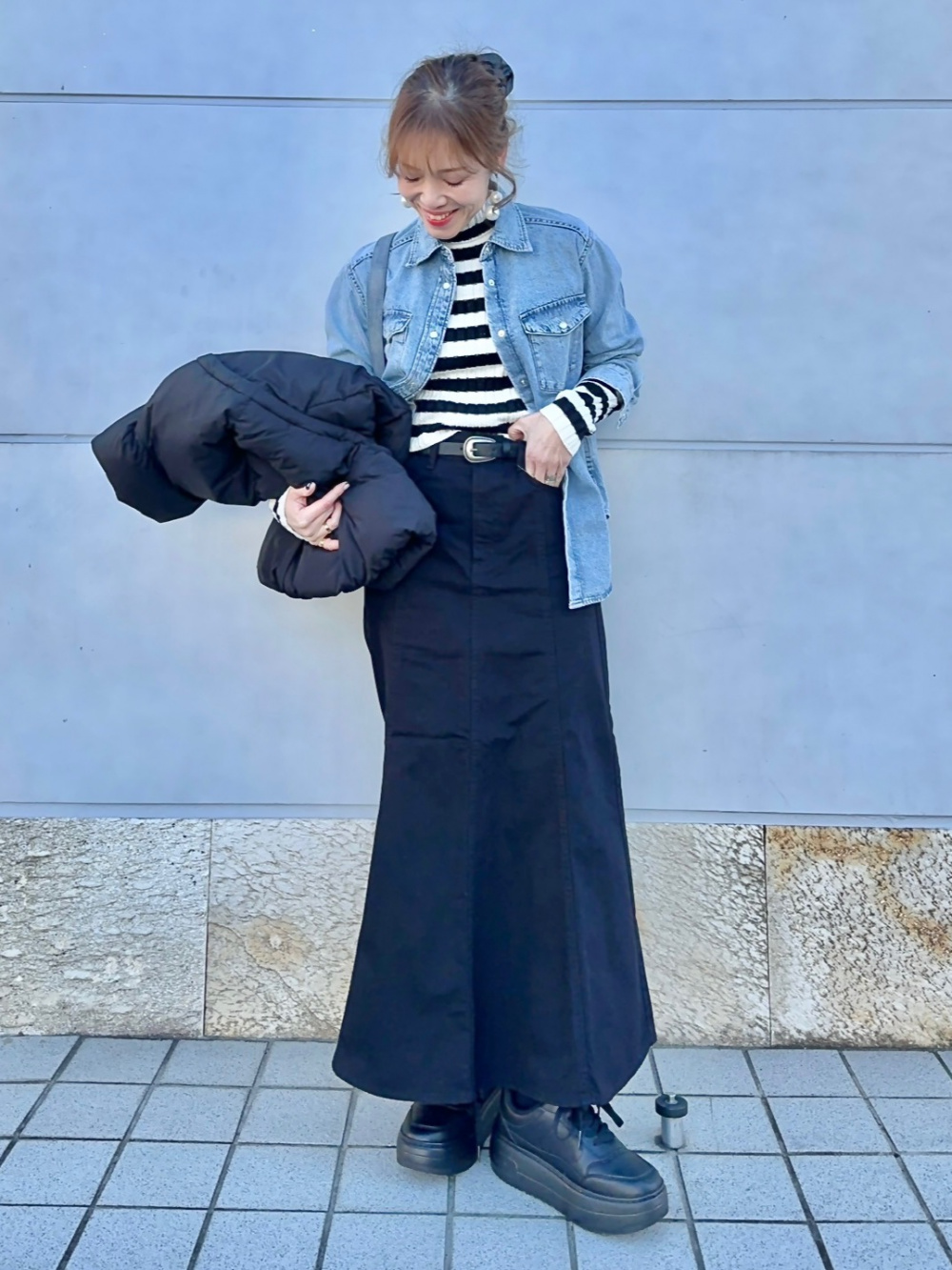 GIRLSラメクロップドセーターJR、ヒートパデッドロングコート+EC