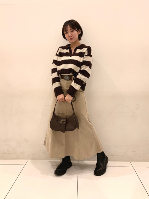 sm ☆様確認用 GU公式 | パフィータッチスキッパーボーダーセーター