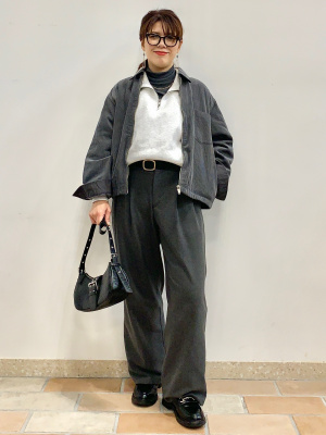 GU公式 | コーデュロイジップアップシャツ(セットアップ可能)