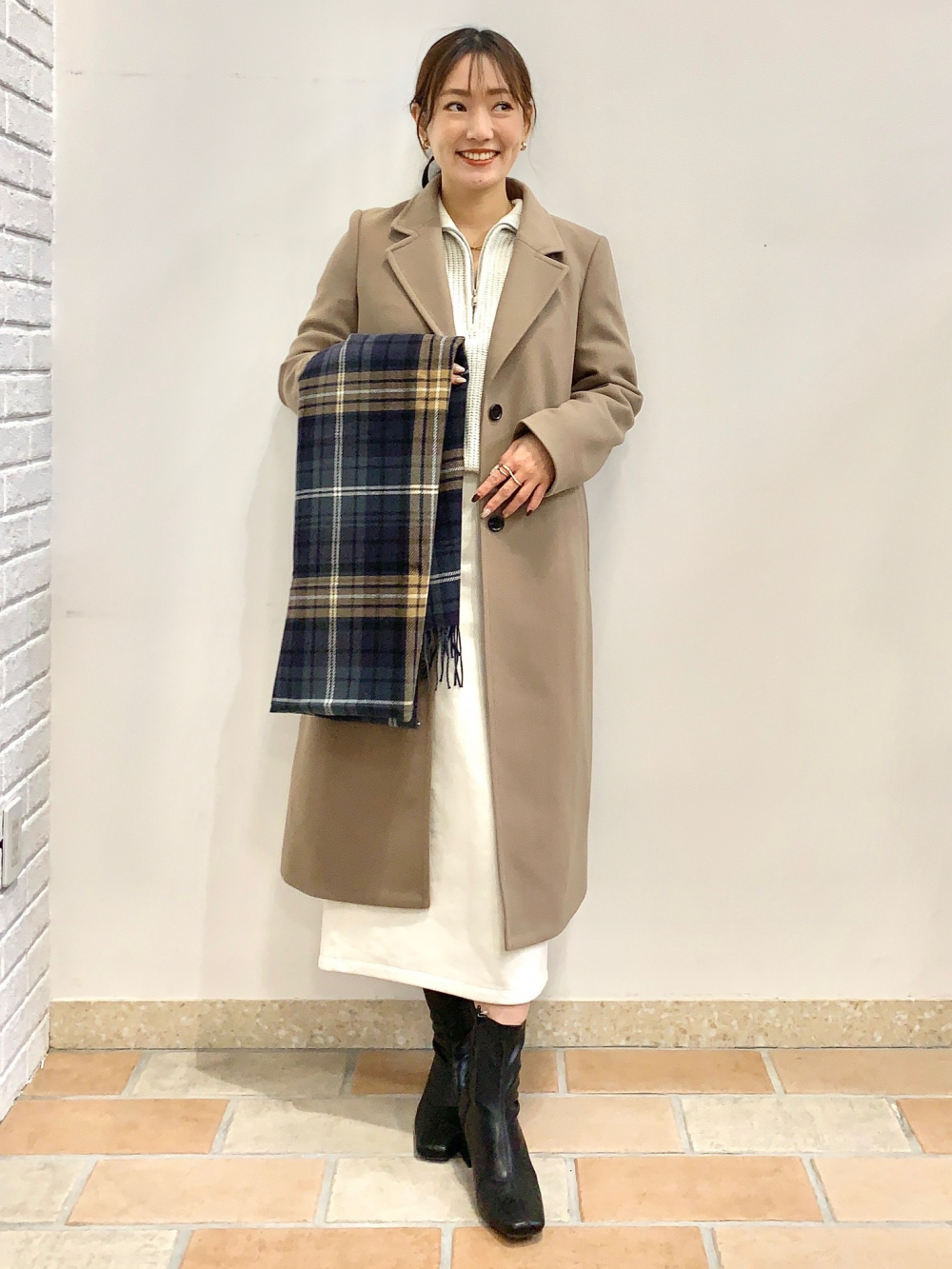 コージーメルトンテーラードコート(丈標準108.0～115.0cm