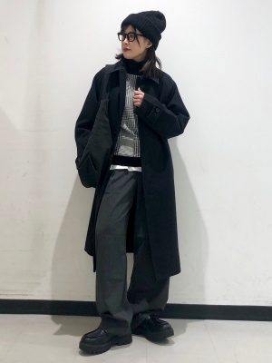 GU公式 | スムースニットタートルネックセーター(チェック)