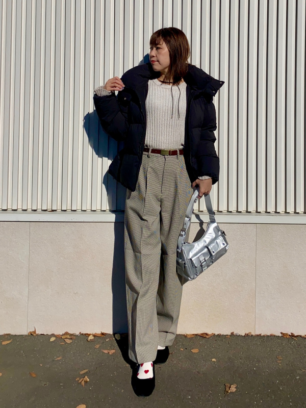 RyO様確認用 GU公式 | ツータックバギースラックス(チェック)(セットアップ可能)