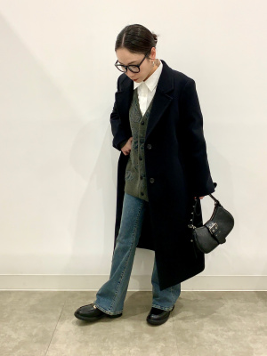 くろくまさん　専用 GU公式 | ブラッシーニットVネックカーディガン(ペイズリー)