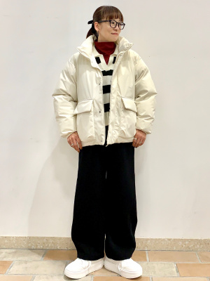 GU公式 | パフィータッチスキッパーボーダーセーター