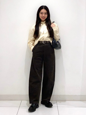 GU公式 | コーデュロイバレルレッグパンツ(丈標準71.0～75.0cm