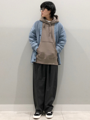 GU公式 | ウォッシュドリブVネックカーディガン