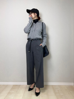 GU公式 | ケーブルフルジップパーカ(セットアップ可能)