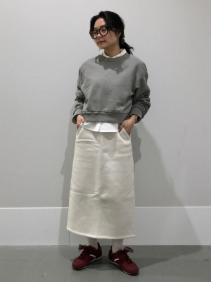 This Uniform スカート GU公式 | ヘビーウェイトスウェットナロースカート+EC(丈短め75.5