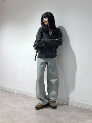 GU公式 | バレルレッグジーンズA+EC(丈長め81.0cm)(セットアップ