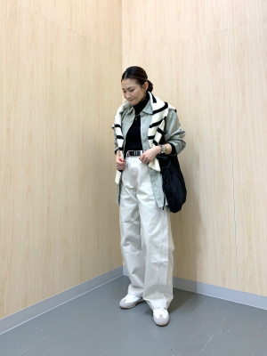 PRADA 2001 クロップドニット ハイネック ボーダー archive バイパチタートルネックニットロングプルオーバー/AMERICAN