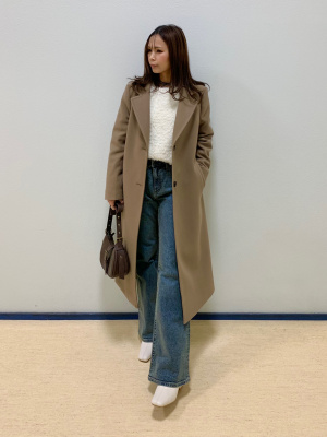 GU公式 | コージーメルトンテーラードコート(丈標準108.0～115.0cm)