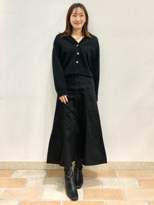 GU公式 | スポンジニットVネックカーディガン